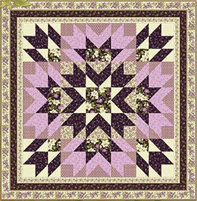 Blossoming Stars Pattern-Benartex Fabrics-My Favorite Quilt Store