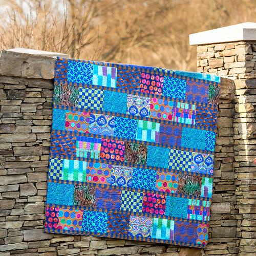 Blue Bricks Quilt Pattern-Free Spirit Fabrics-My Favorite Quilt Store