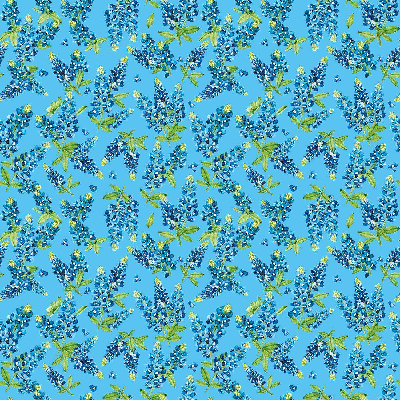 Bluebonnet Breeze Bluebonnets Sky Fabric