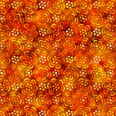 Bohemian Dreams Orange Set Geo Floral Fabric