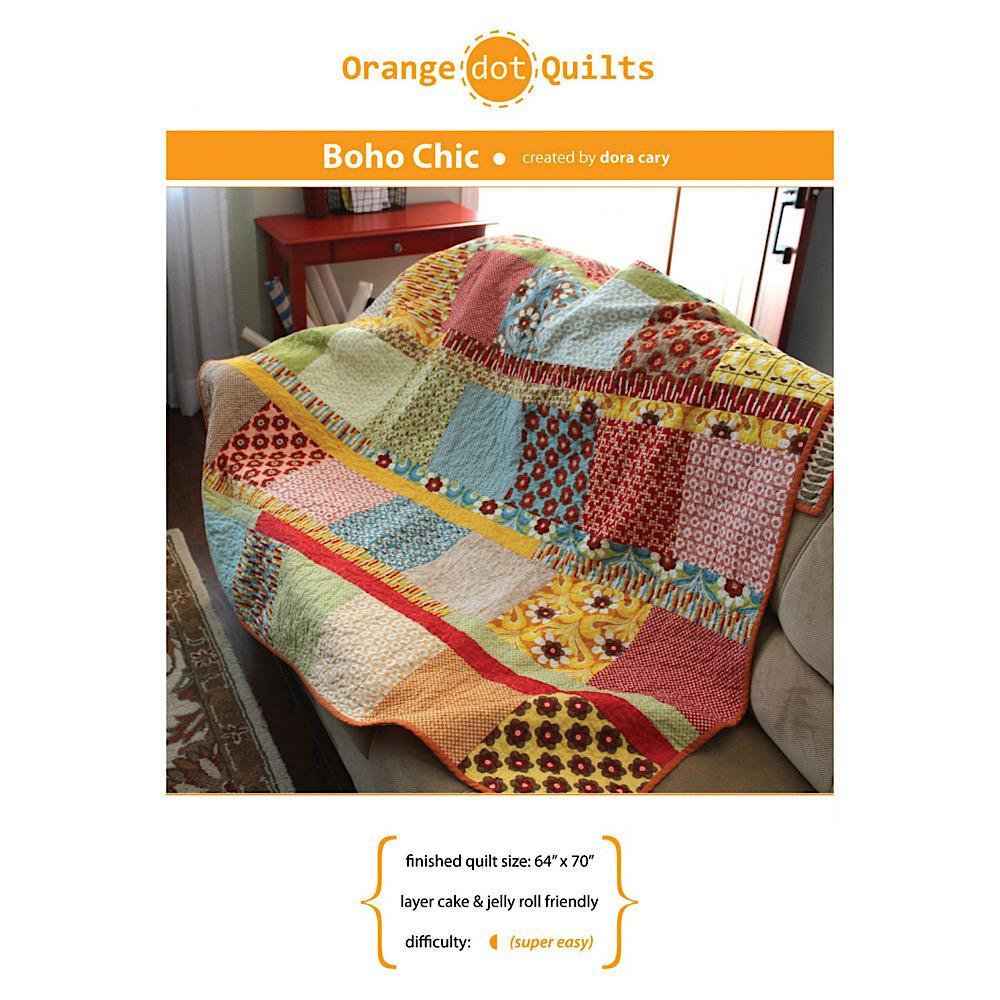 Boho Chic Quilt Pattern-Orange Dot Quilts-My Favorite Quilt Store