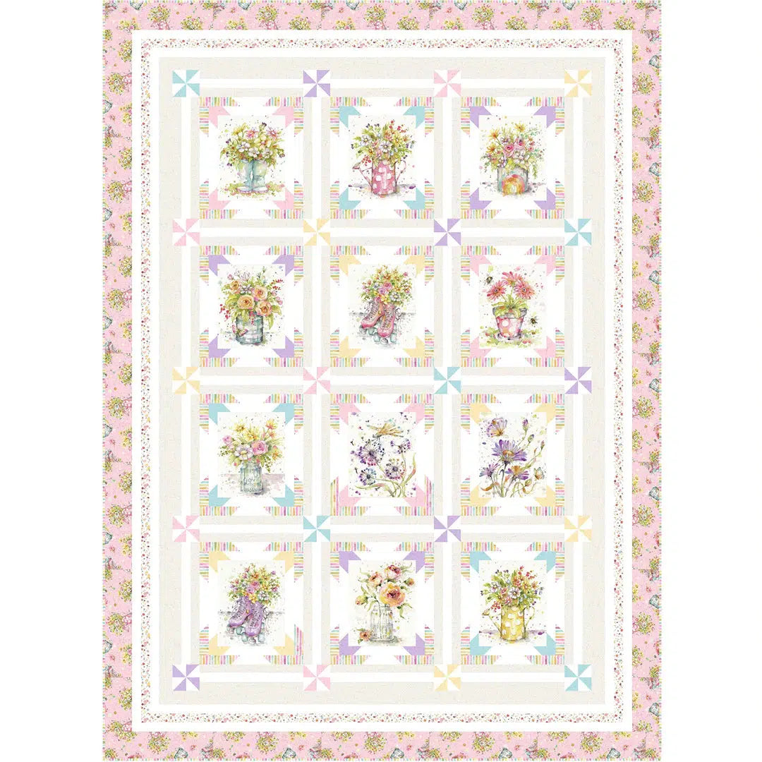 Boots and Blooms Quilt #1 Pattern - Free Digital Download-P & B Textiles-My Favorite Quilt Store