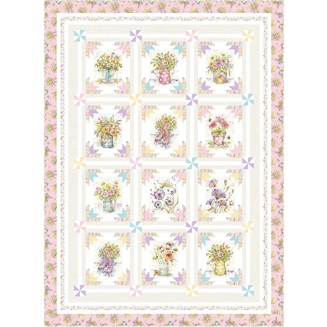 Boots and Blooms Quilt #1 Pattern - Free Digital Download