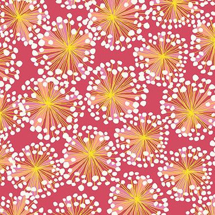 Bright World Solar Flare Blooms Fabric