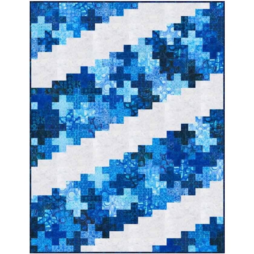 Bubble Blues Bridges Quilt Pattern - Free Pattern Download-Robert Kaufman-My Favorite Quilt Store