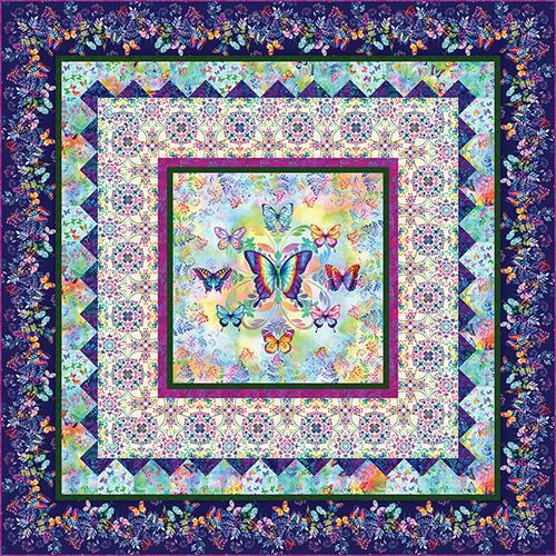 Butterfly Bliss Focal Print Quilt Pattern - Free Digital Download
