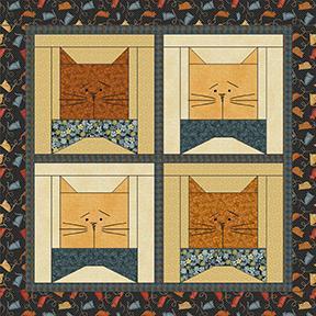 Cats N Bows Pattern-Benartex Fabrics-My Favorite Quilt Store
