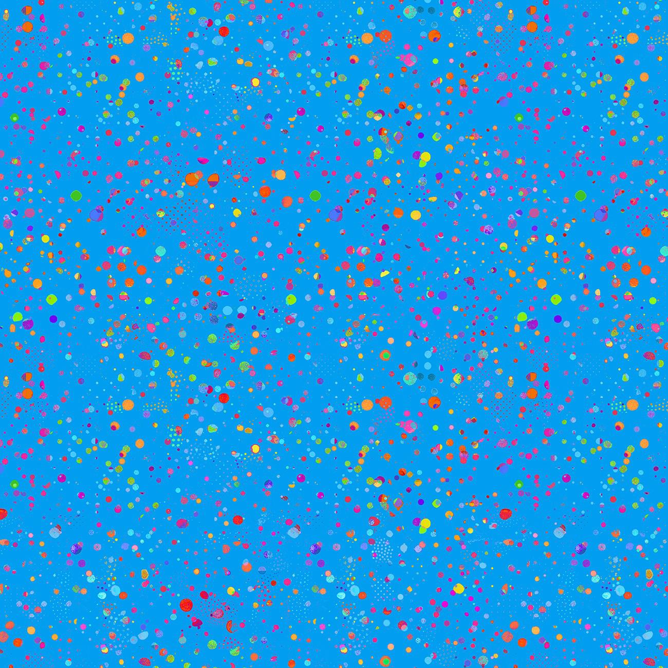 Catsville Electric Blue Splatter Fabric