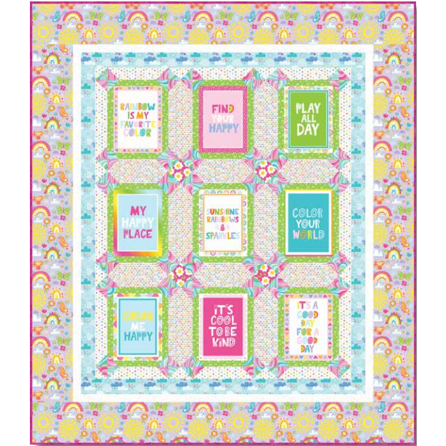Chasing Rainbows Quilt 1 - Free Digital Download-Henry Glass Fabrics-My Favorite Quilt Store