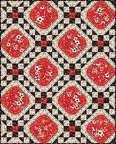 Checkerboard Florals Pattern-Benartex Fabrics-My Favorite Quilt Store