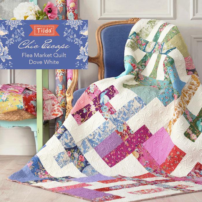 Chic Escape Flea Market White Quilt Pattern - Digital Download-Tilda Fabrics-My Favorite Quilt Store