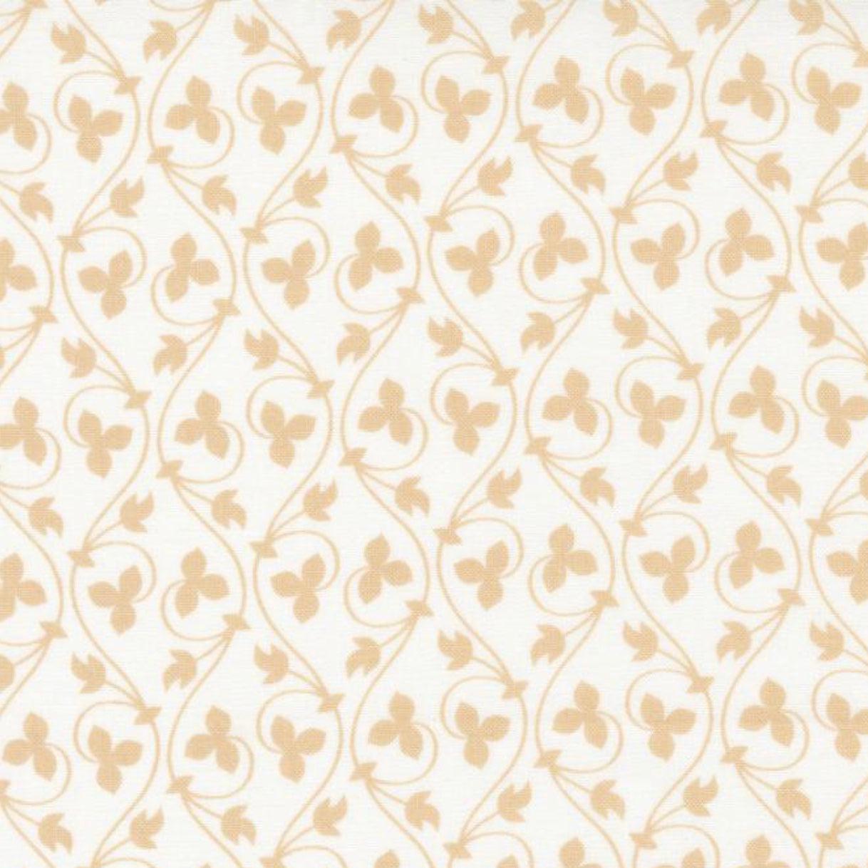 Cinnamon and Cream Acorn Vines Cream Fabric