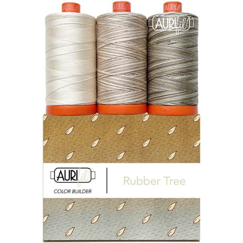 Color Builder 50wt 2022 Rubber Tree 3 pc Set-Aurifil-My Favorite Quilt Store