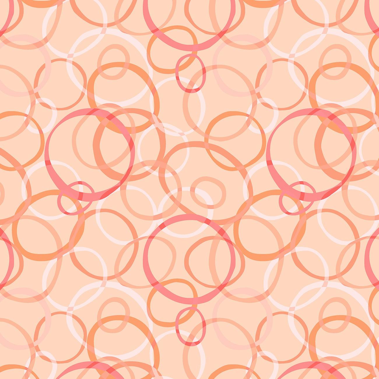 Color Wheel Blush Rings Fabric-Windham Fabrics-My Favorite Quilt Store