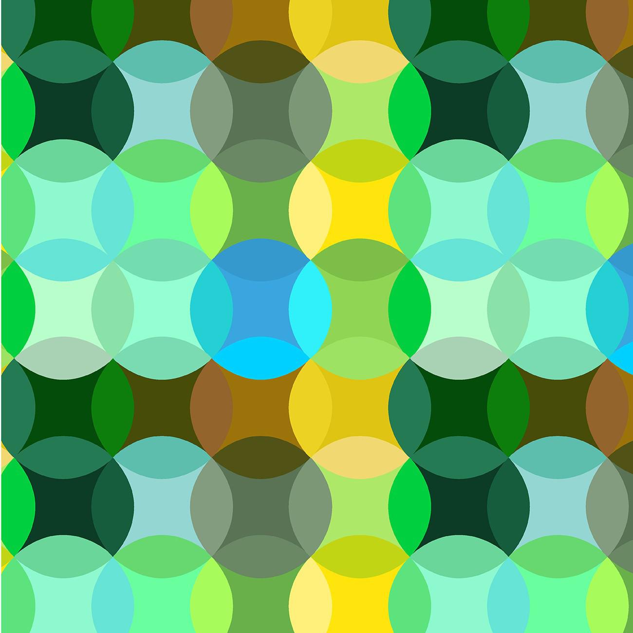 Color Wheel Green Confetti Fabric