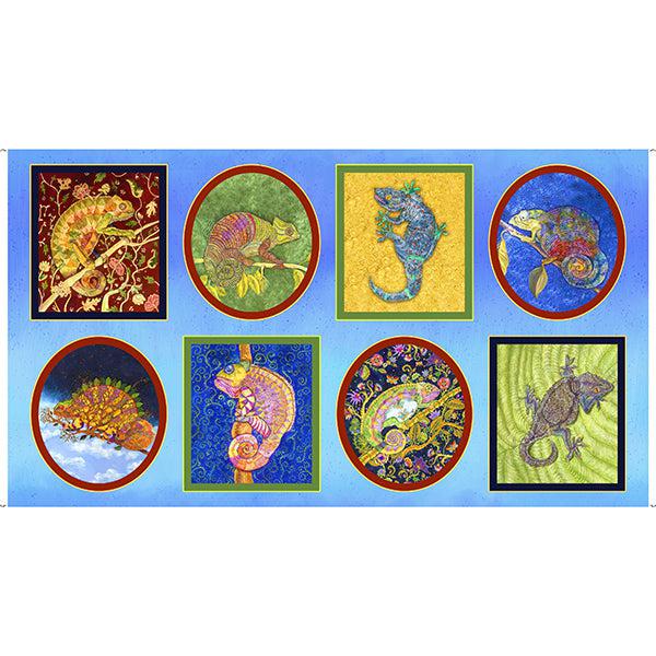 Colorful Chameleons Picture Patches Panel 24"x 43/44"