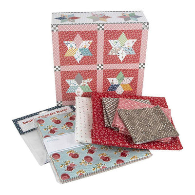 Riley Blake - Cook Book Pot Luck Stars Quilt Kit by Lori Holt 889333245742  - Quilt in a Day Fabric Kits