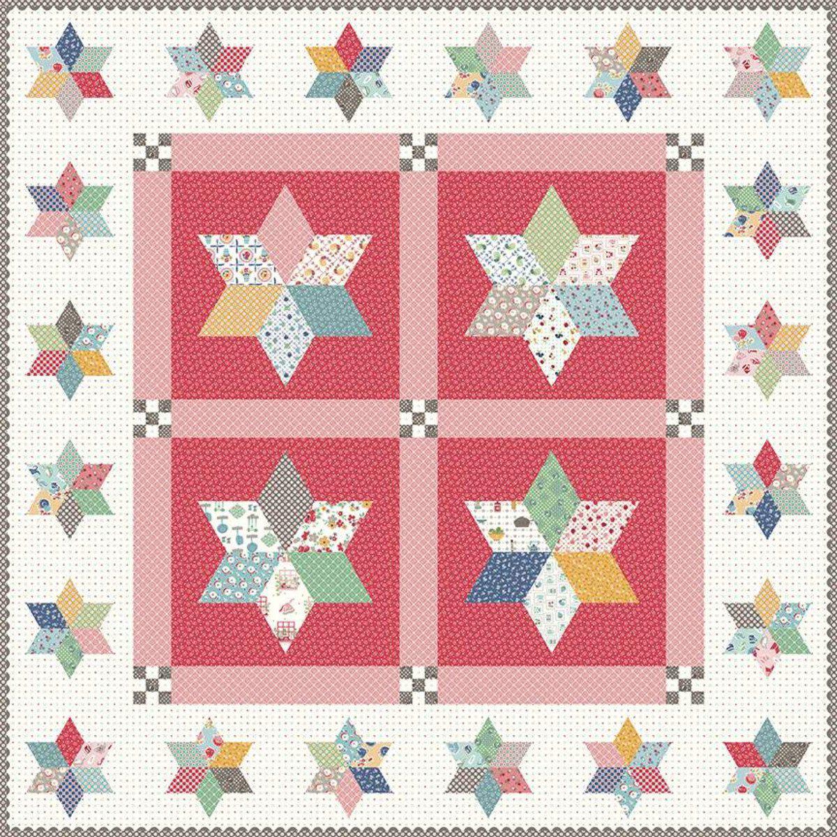 Cook Book Pot Luck Stars Quilt Kit