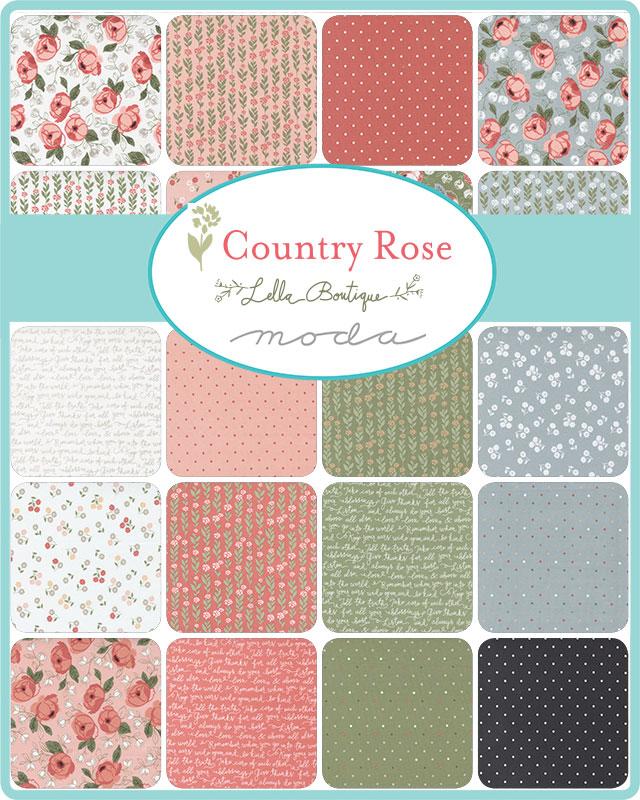 Country Rose 2½″ Jelly Roll by Lella Boutique - Moda Fabrics