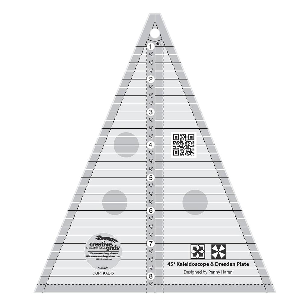 Creative Grids 45 Degree Kaleidoscope & Dresden Plate Ruler-Creative Grids-My Favorite Quilt Store