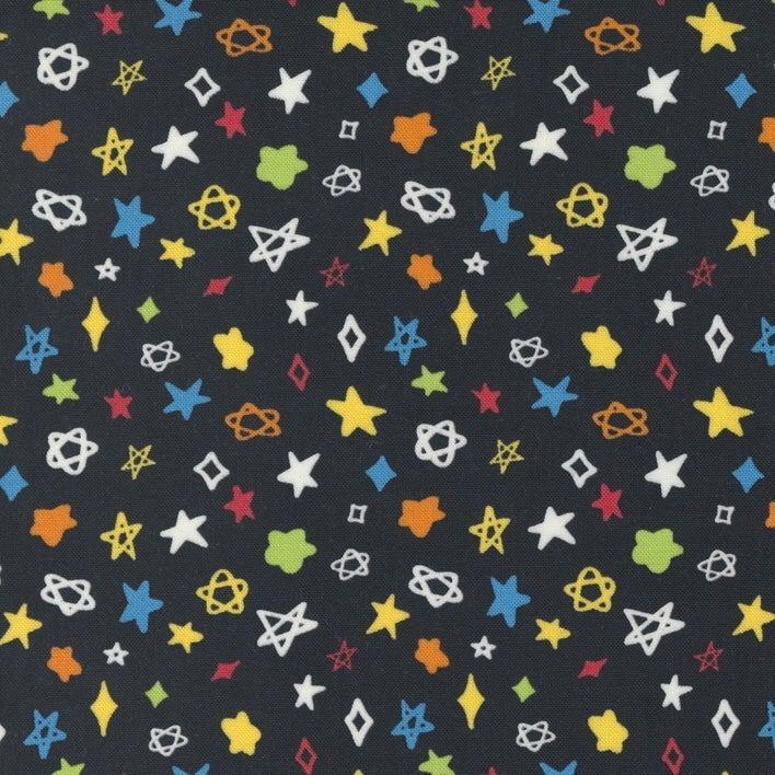 Creativity Glows Blackboard Starlight Ditsy Stars Fabric-Moda Fabrics-My Favorite Quilt Store