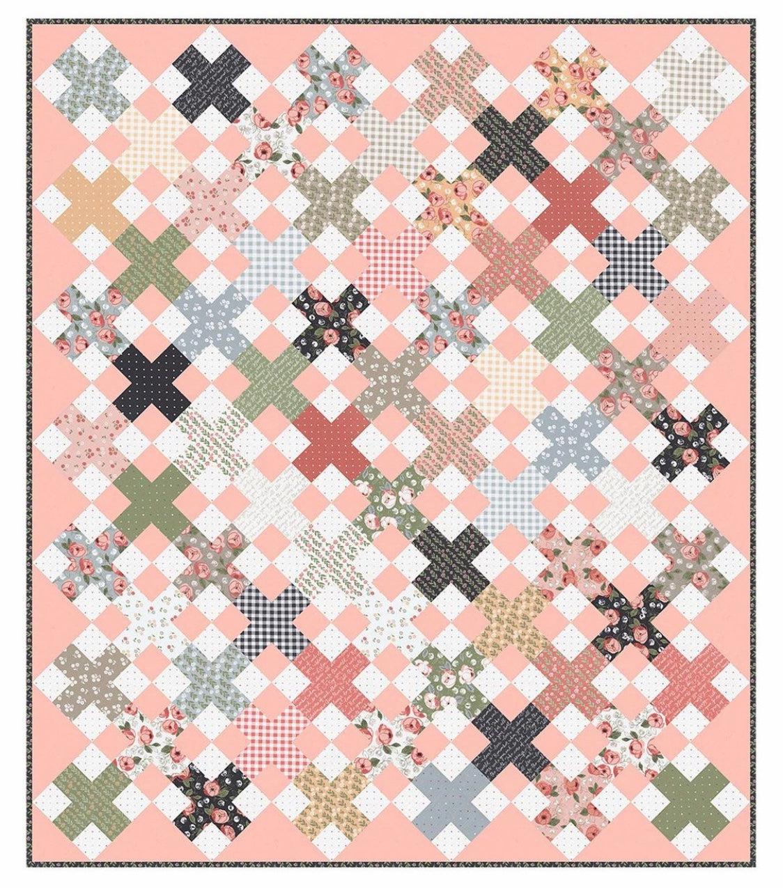 Cross the Line Quilt Pattern - Free Digital Download-Moda Fabrics-My Favorite Quilt Store