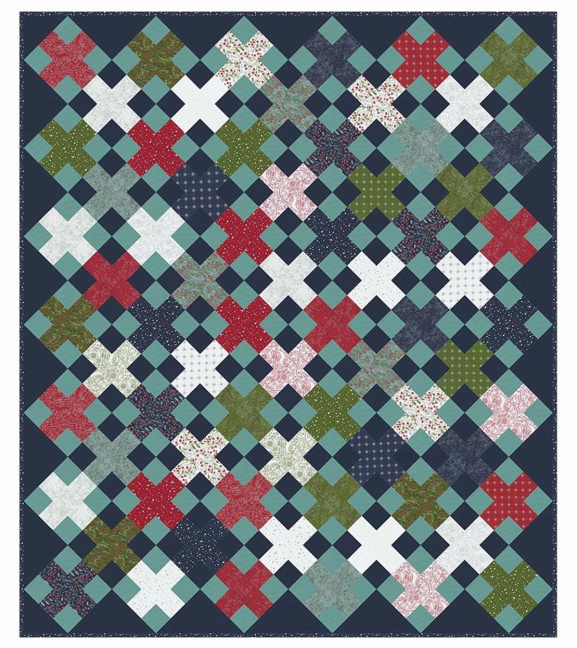 Cross the Line Quilt Pattern - Free Digital Download-Moda Fabrics-My Favorite Quilt Store