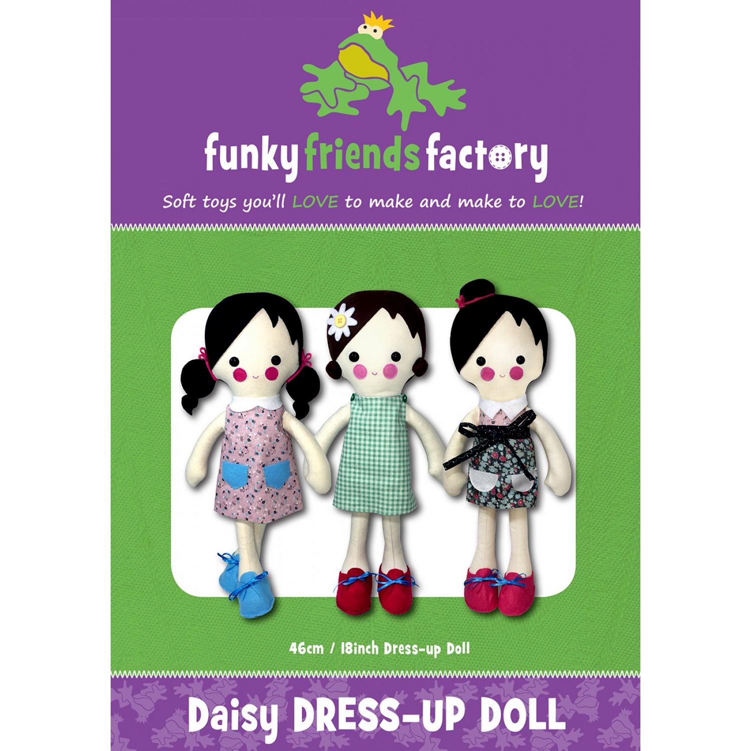 Daisy Dress-Up Doll Funky Friends Factory Pattern-Funky Friends Factory-My Favorite Quilt Store