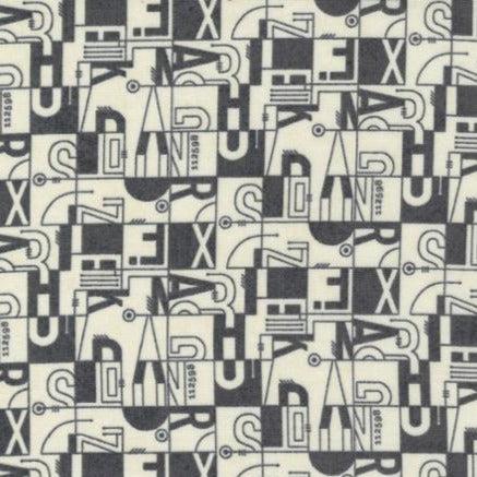 Date Night Cream Lettering Fabric