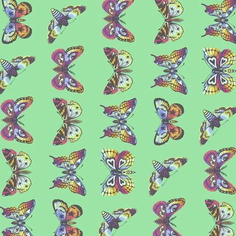 Daydreamer Butterfly Hugs Lagoon Fabric