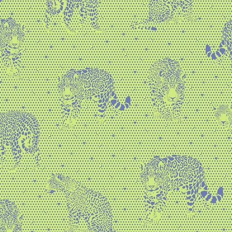 Daydreamer Lil Jaguars Kiwi Fabric-Free Spirit Fabrics-My Favorite Quilt Store