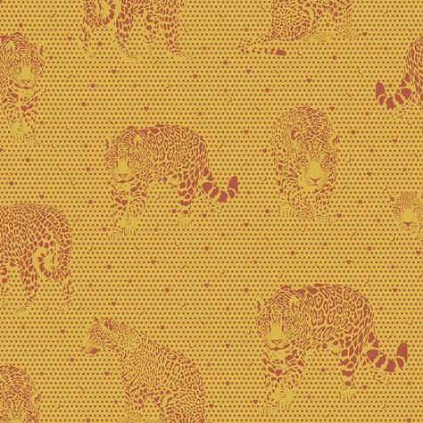 Daydreamer Lil Jaguars Papaya Fabric