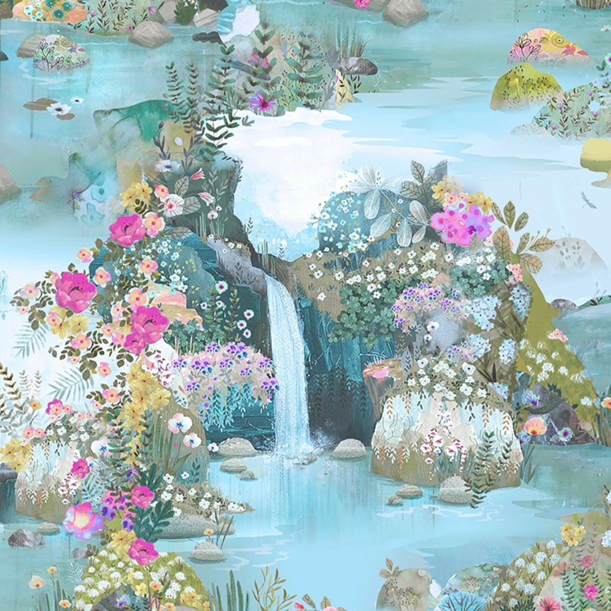 Daydreams Light Sky Lagoon Digital Fabric-Clothworks-My Favorite Quilt Store