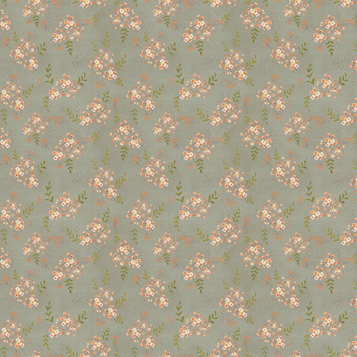 Daydreams Pewter Petite Sprays Fabric