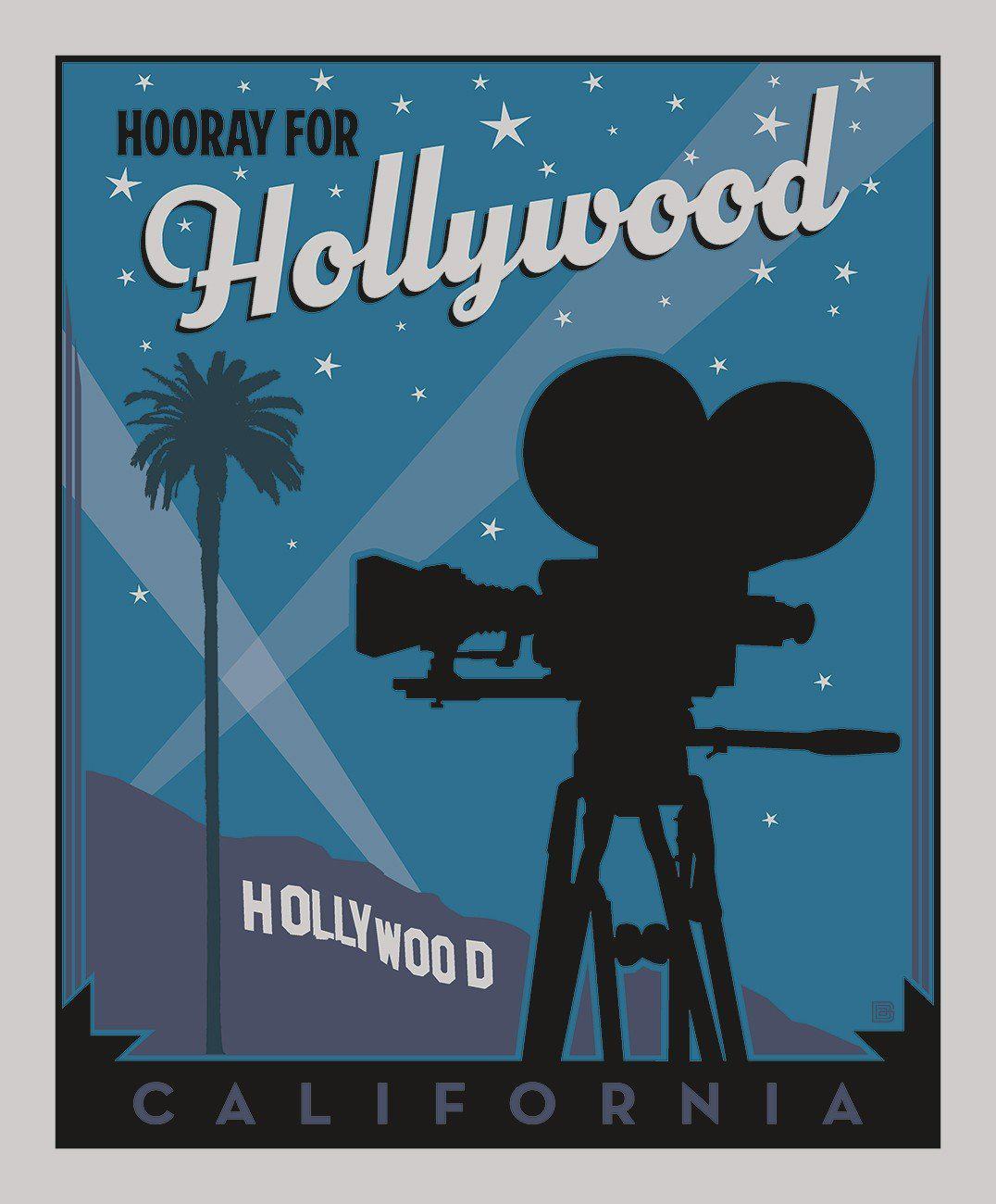Destinations Hollywood Poster Panel 36"x 43/44"-Riley Blake Fabrics-My Favorite Quilt Store
