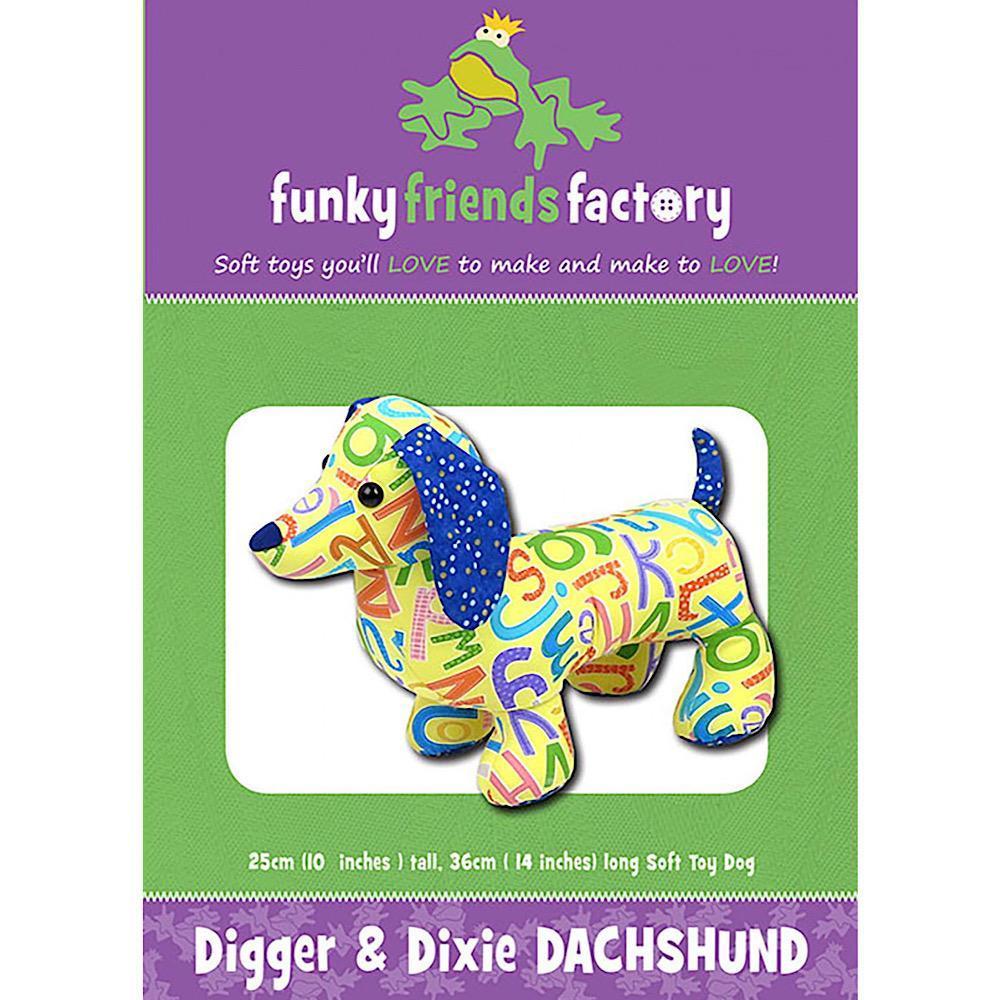Digger & Dixie Dashshund Funky Friends Factory Pattern-Funky Friends Factory-My Favorite Quilt Store