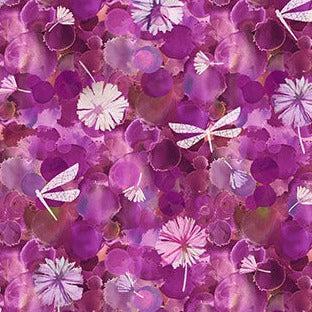 Dragonfly Dreams Dark Pink Dragonflys Digital Fabric