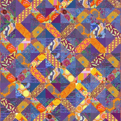 Electric Blue Quilt Pattern-Free Spirit Fabrics-My Favorite Quilt Store