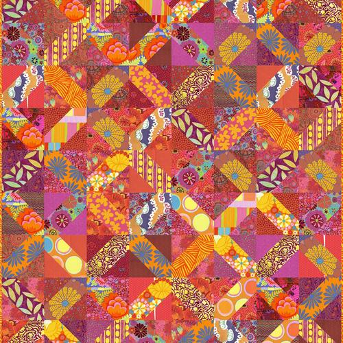 Electric Red Quilt Pattern-Free Spirit Fabrics-My Favorite Quilt Store