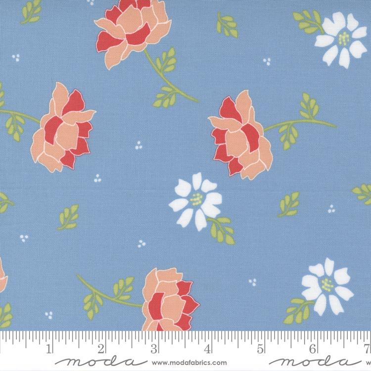 Emma Bluebell Flourish Large Floral Fabric-Moda Fabrics-My Favorite Quilt Store