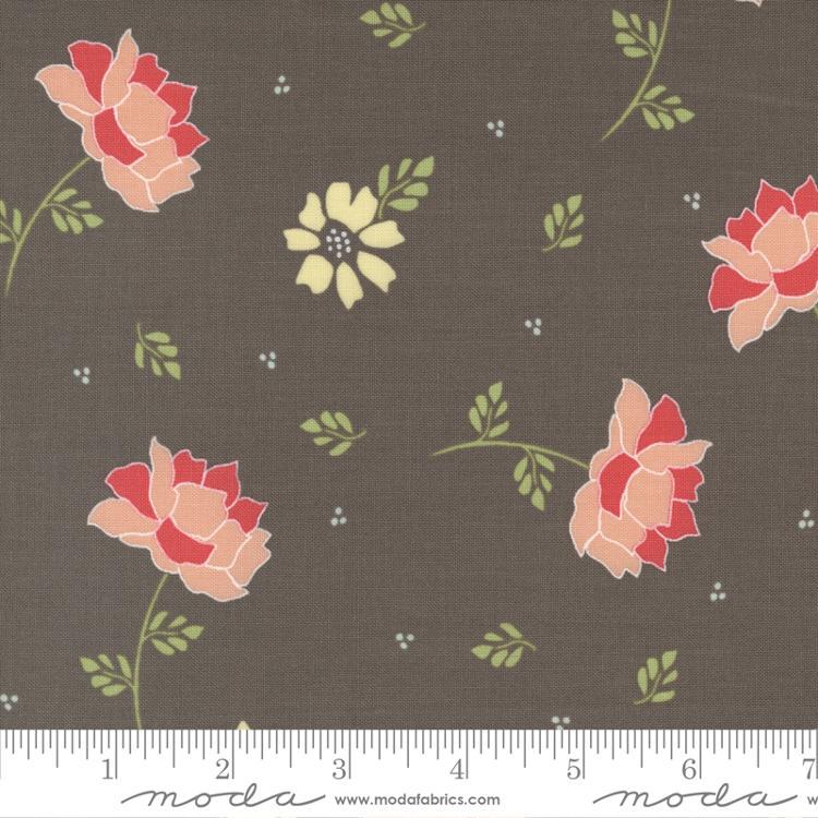 Emma Charcoal Flourish Large Floral Fabric-Moda Fabrics-My Favorite Quilt Store