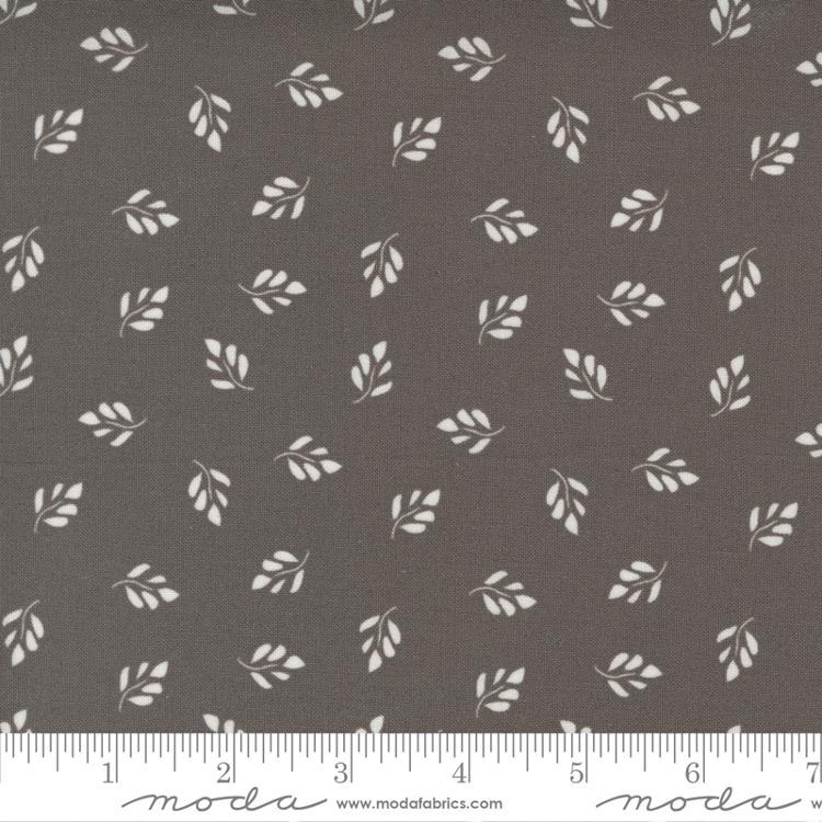 Emma Charcoal Whimsy Leaf Fabric-Moda Fabrics-My Favorite Quilt Store