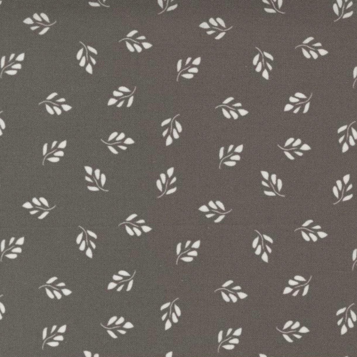 Emma Charcoal Whimsy Leaf Fabric-Moda Fabrics-My Favorite Quilt Store