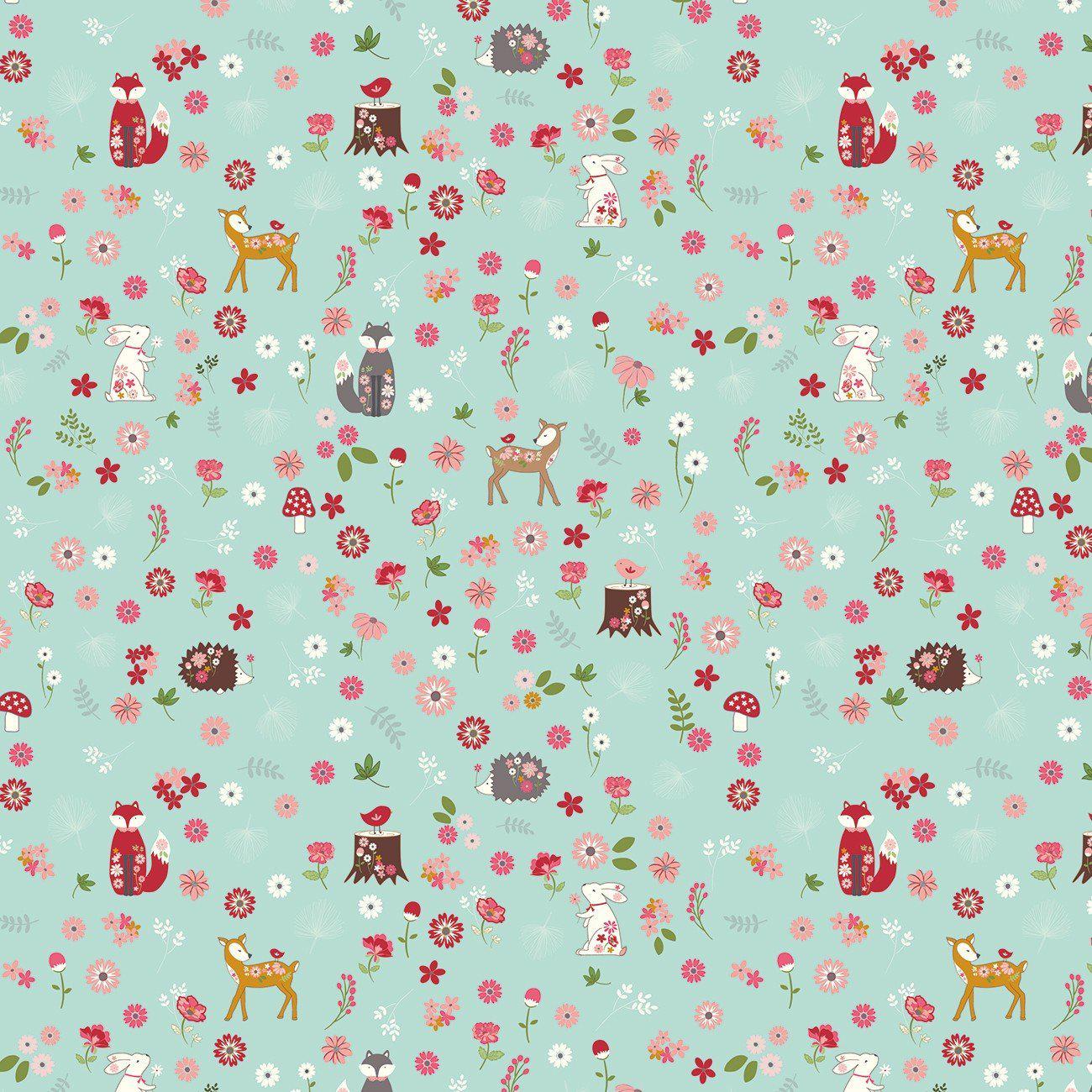 Enchanted Meadow Forest Friends Songbird Fabric