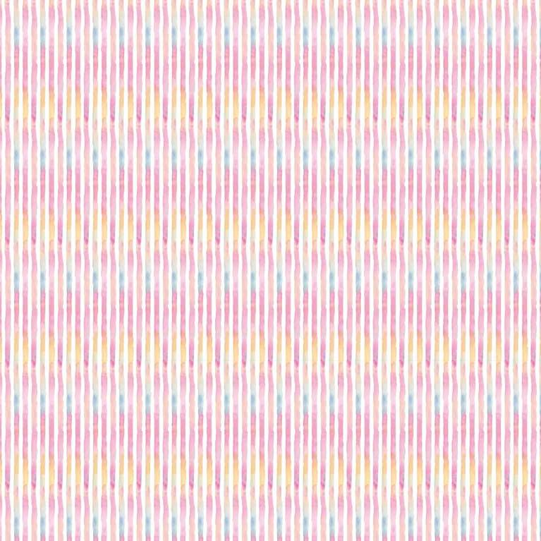 Enchanted Seas Mermaids Pink Small Stripe Fabric-P & B Textiles-My Favorite Quilt Store