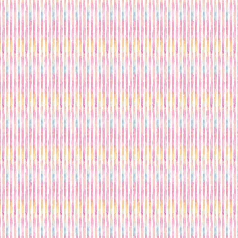 Enchanted Seas Mermaids Pink Small Stripe Fabric