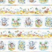 Enchanted Seas Pirates White Pirate Large Stripe Fabric-P & B Textiles-My Favorite Quilt Store