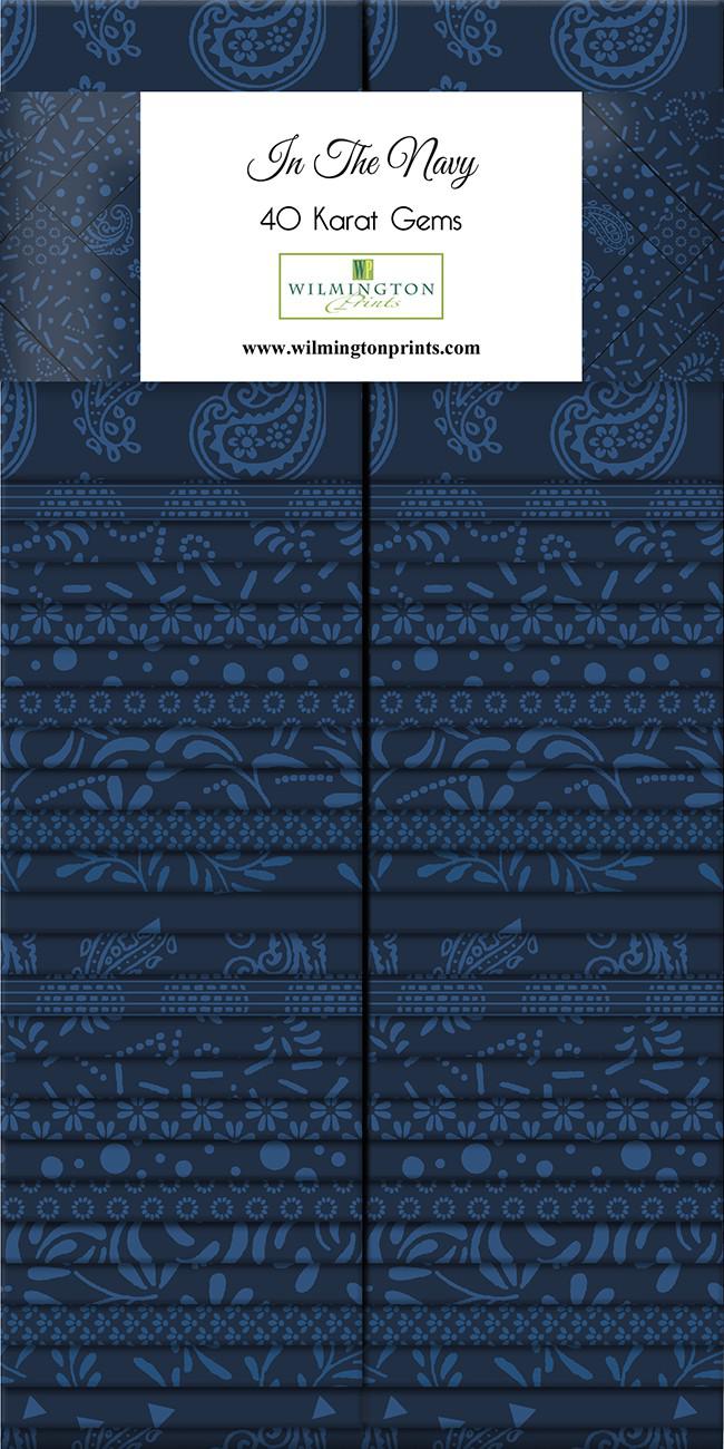 Essential In The Navy 2½" Strip Set 40pc.-Wilmington Prints-My Favorite Quilt Store