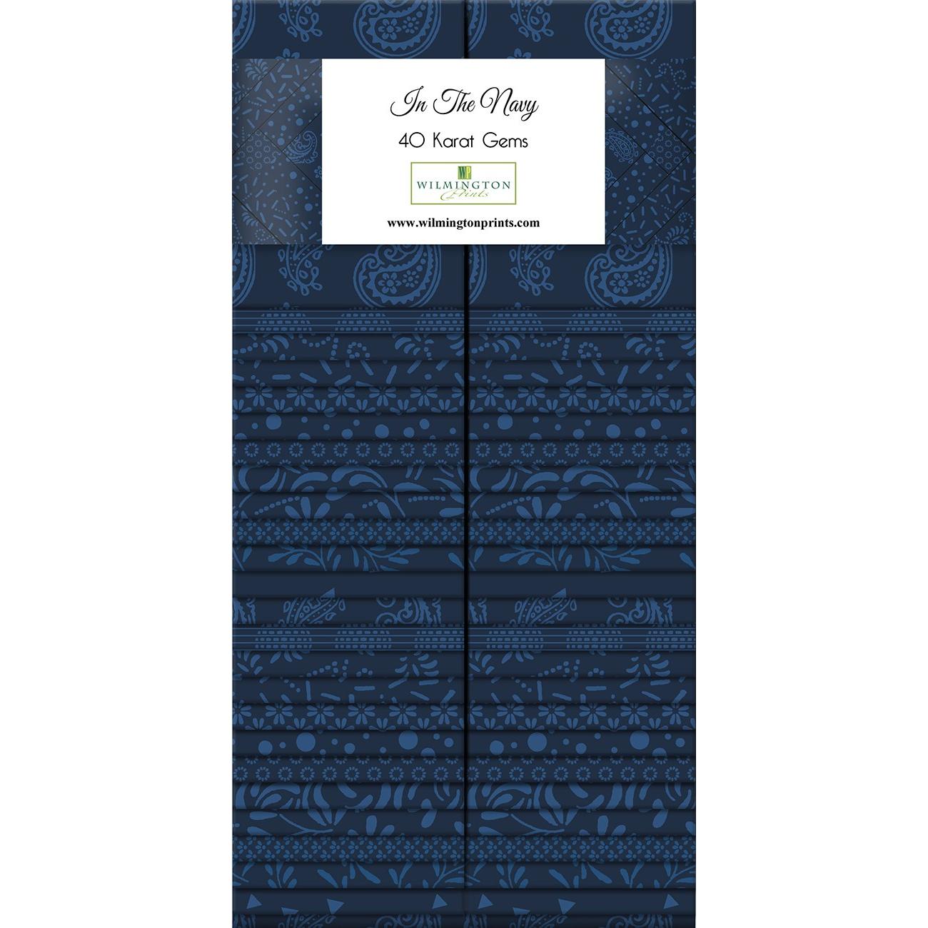 Essential In The Navy 2½" Strip Set 40pc.-Wilmington Prints-My Favorite Quilt Store