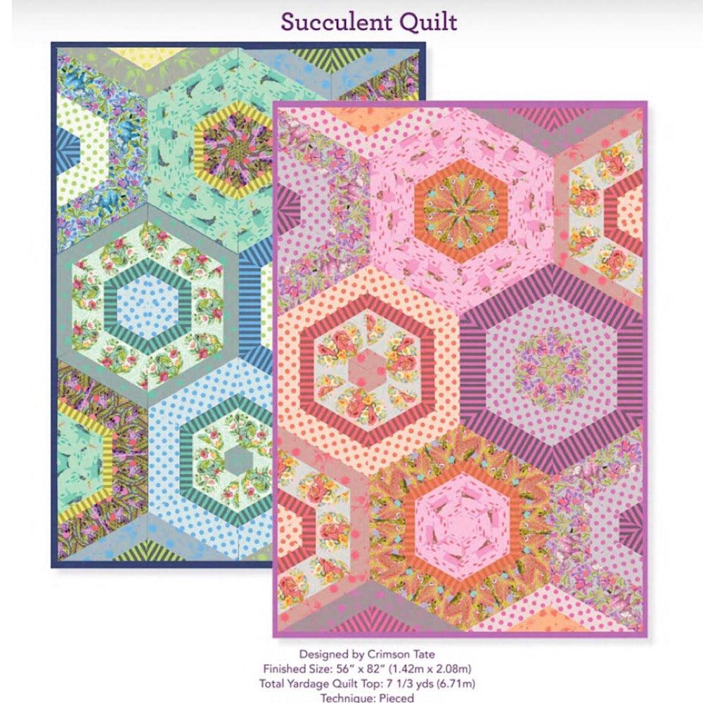 Everglow Cool Succulent Quilt Kit-Free Spirit Fabrics-My Favorite Quilt Store